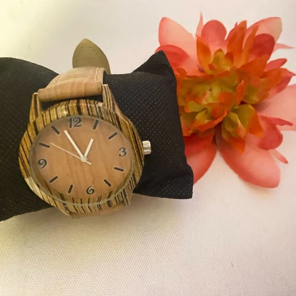 🛍️stainless steel Wood Wrist Watch For Women personalized Gift 🎁